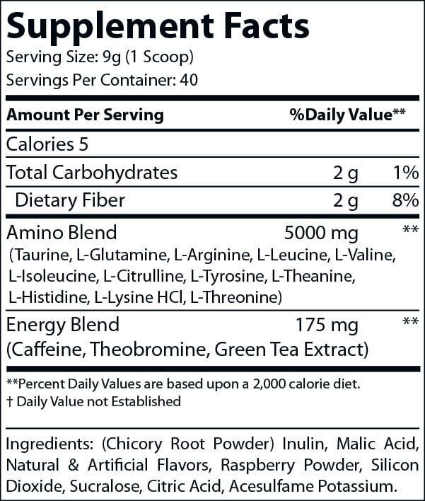 Energized Aminos Raspberry Iced Tea