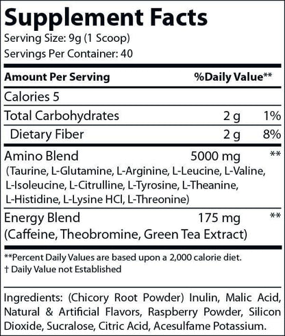 Energized Aminos Raspberry Iced Tea